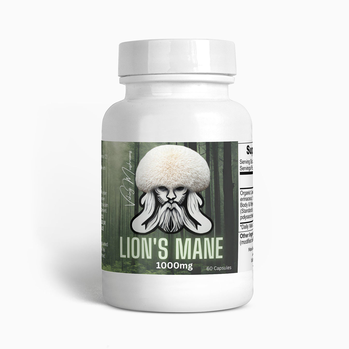 Lion's Mane Mushroom Capsules 60 - Vikingamanita