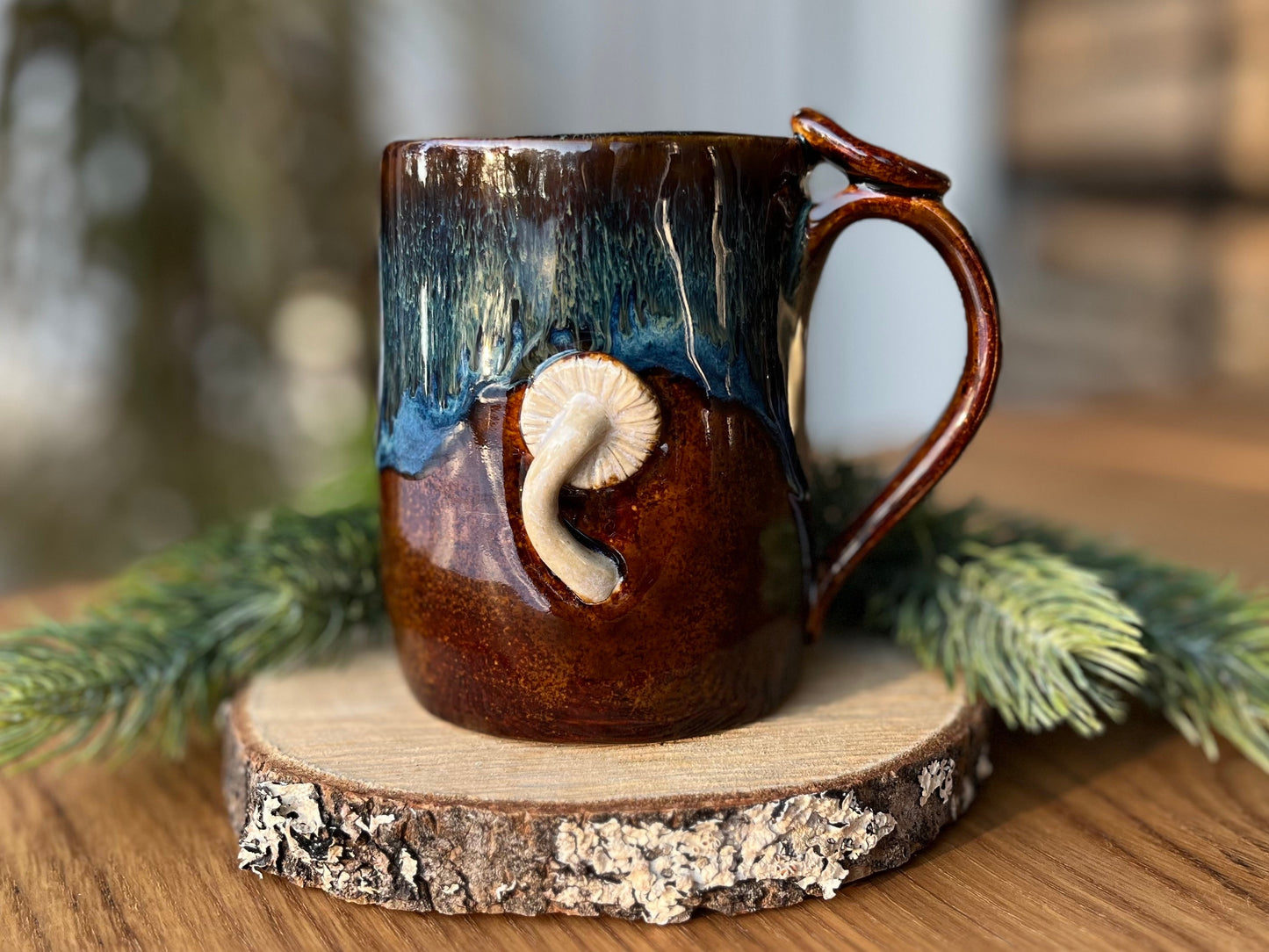 Handmade Mushroom mug 16 or 12 fl oz - Vikingamanita